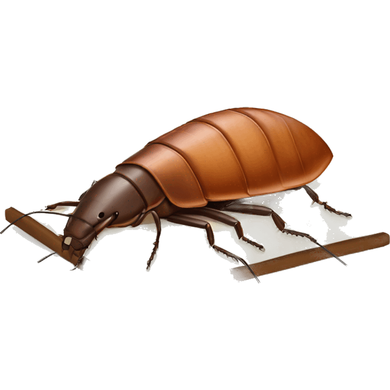 Cockroach sleeping in a bed emoji