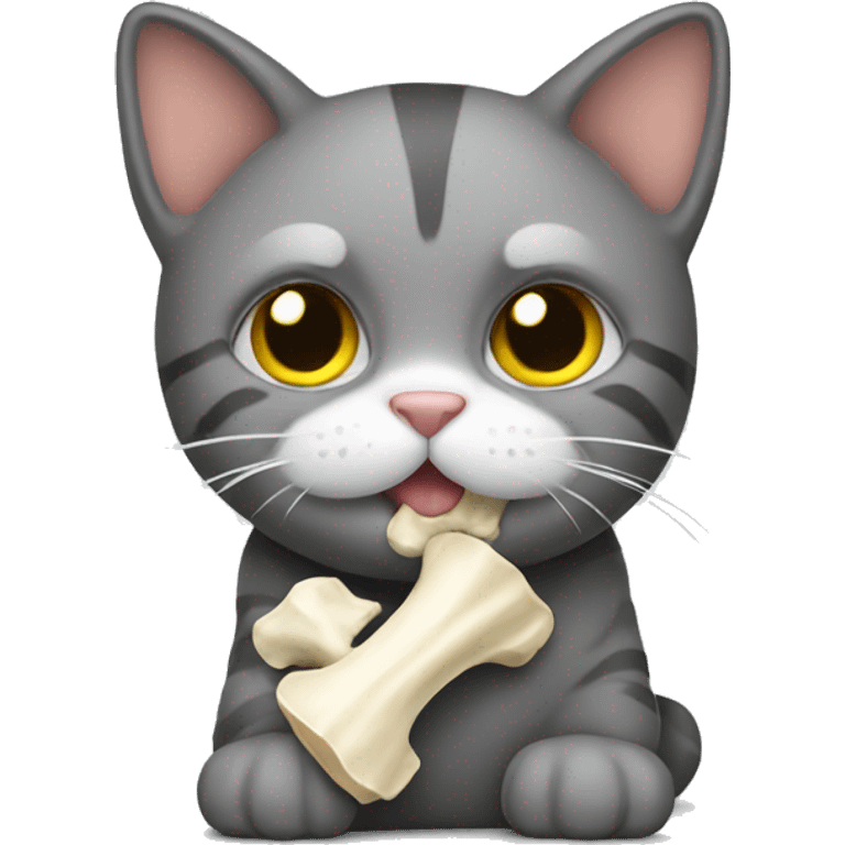 cat with bone emoji