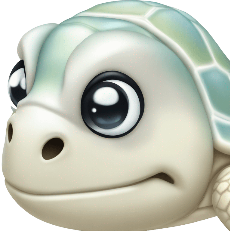 White Pastel sea turtle emoji