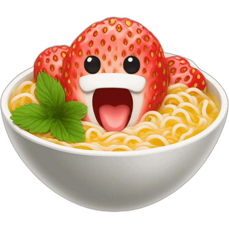 strawberry ramen emoji