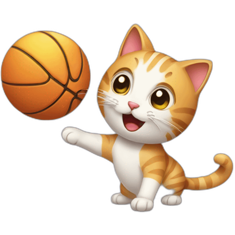 Cat playing with a ball emoji