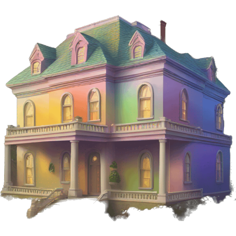 Rainbow mansion emoji