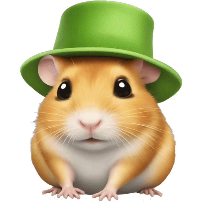 Hamster with frog hat emoji