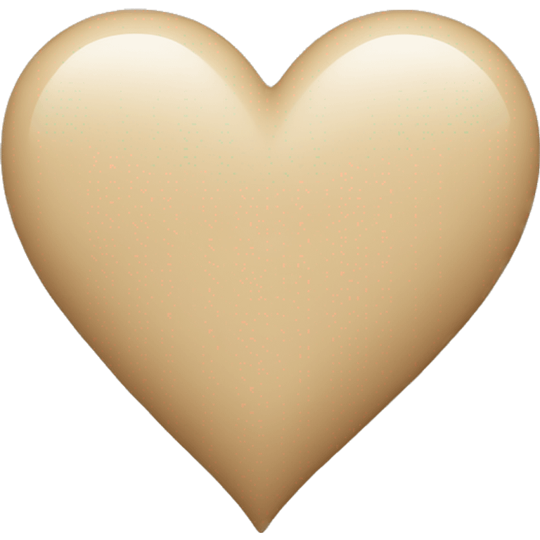 Beige heart emoji