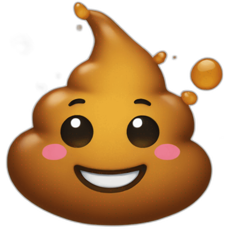 Poo splash happy emoji