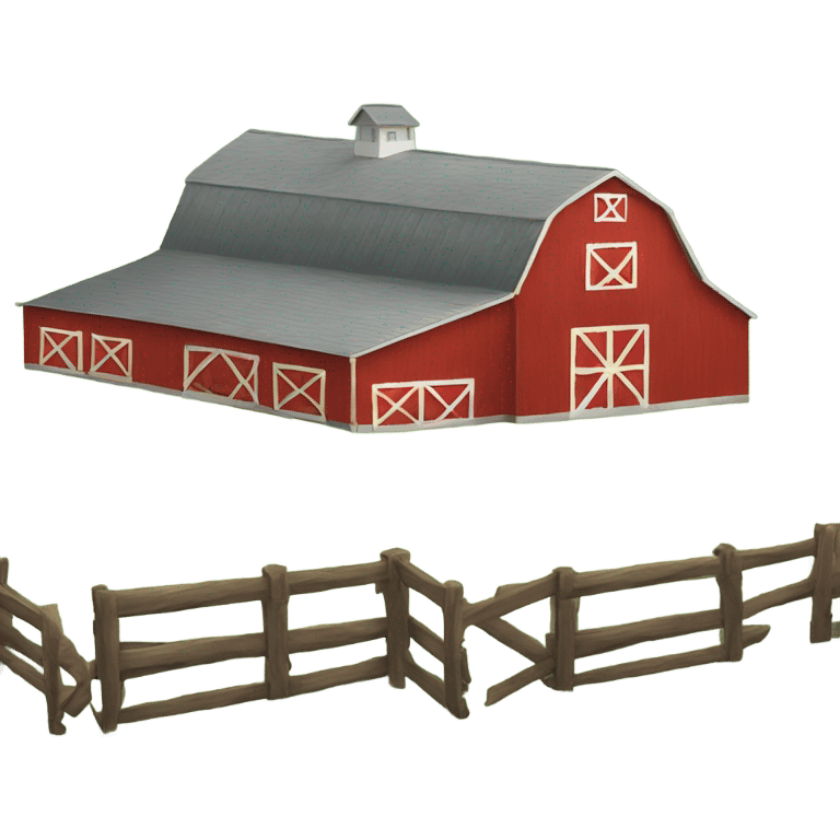 Red barn emoji