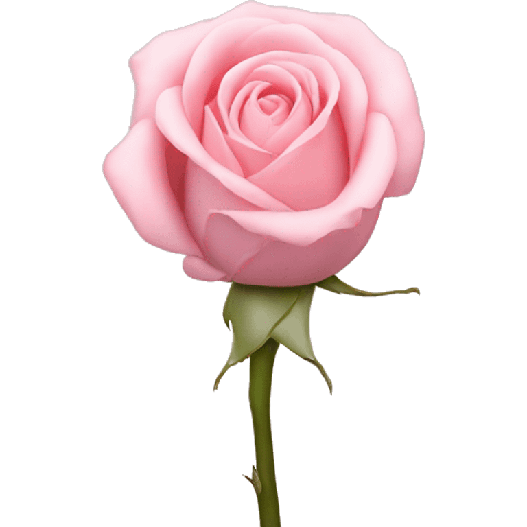 a pastel pink rose bud emoji