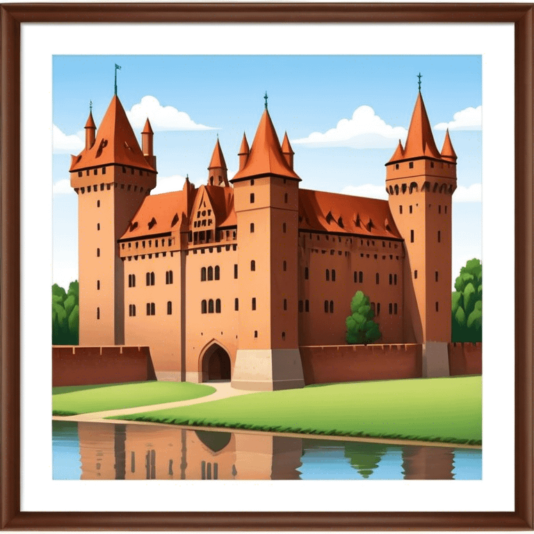 Cinematic Realistic Malbork Castle  Emoji emoji