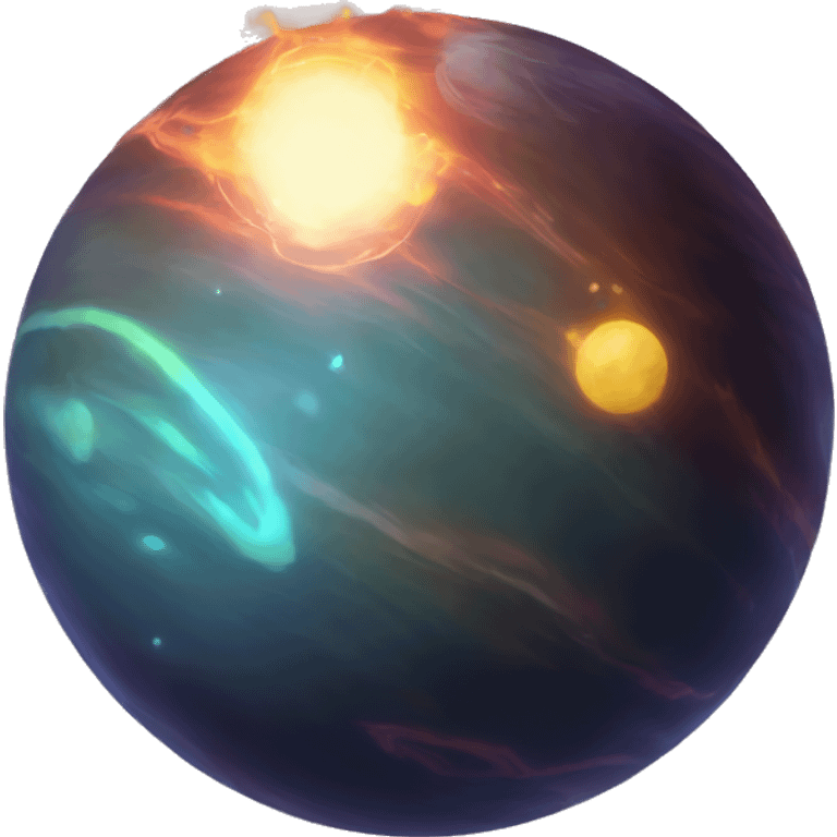 Planet with Glowing effects emoji