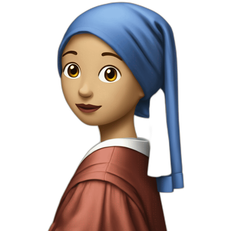 jeune fille à la perle vermeer emoji