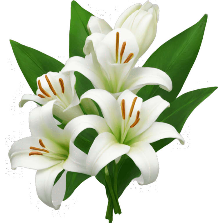 White bouquet of lillies emoji