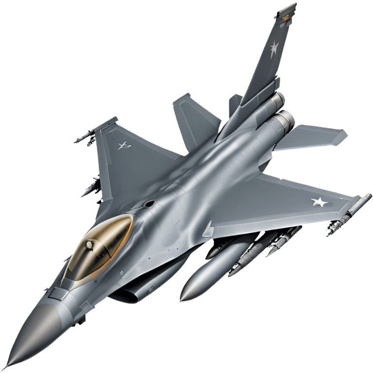 F-16 Fighting Falcon - General Dynamics (Stealth grey) emoji