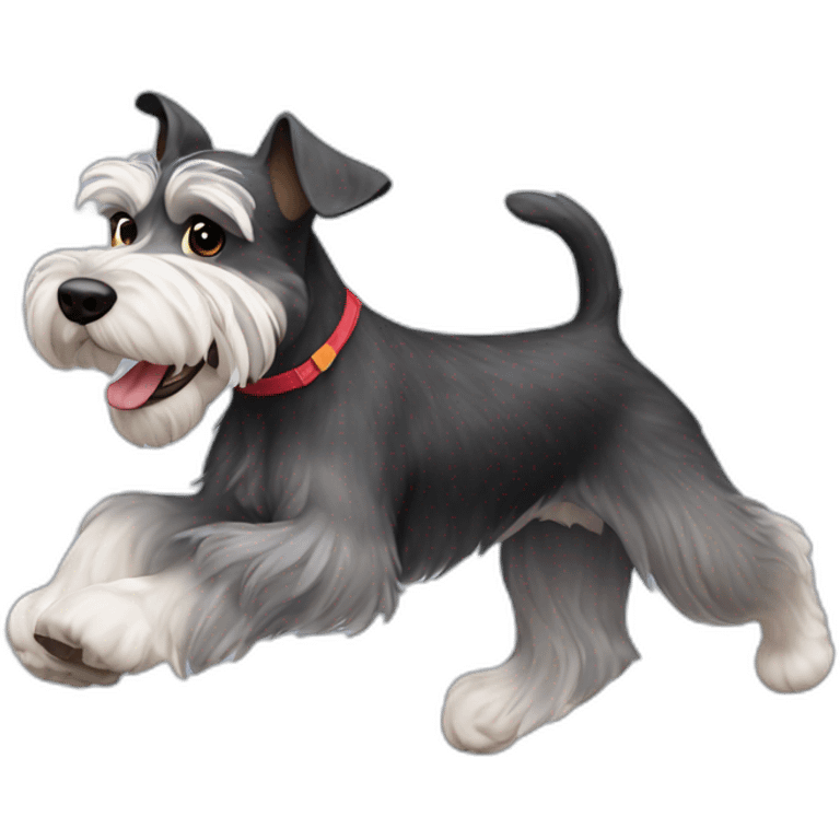 Schnauzer runs emoji