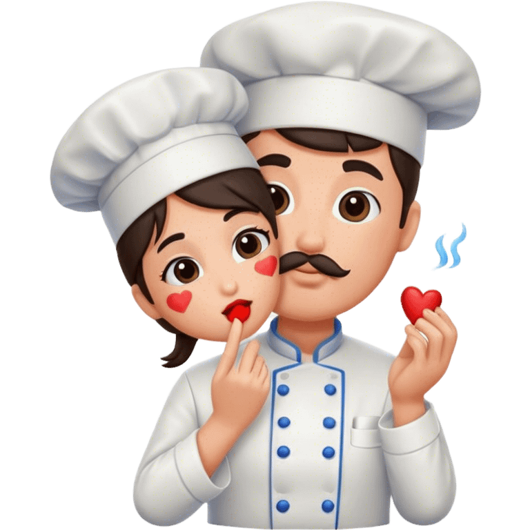 A chef with a kiss mark emoji