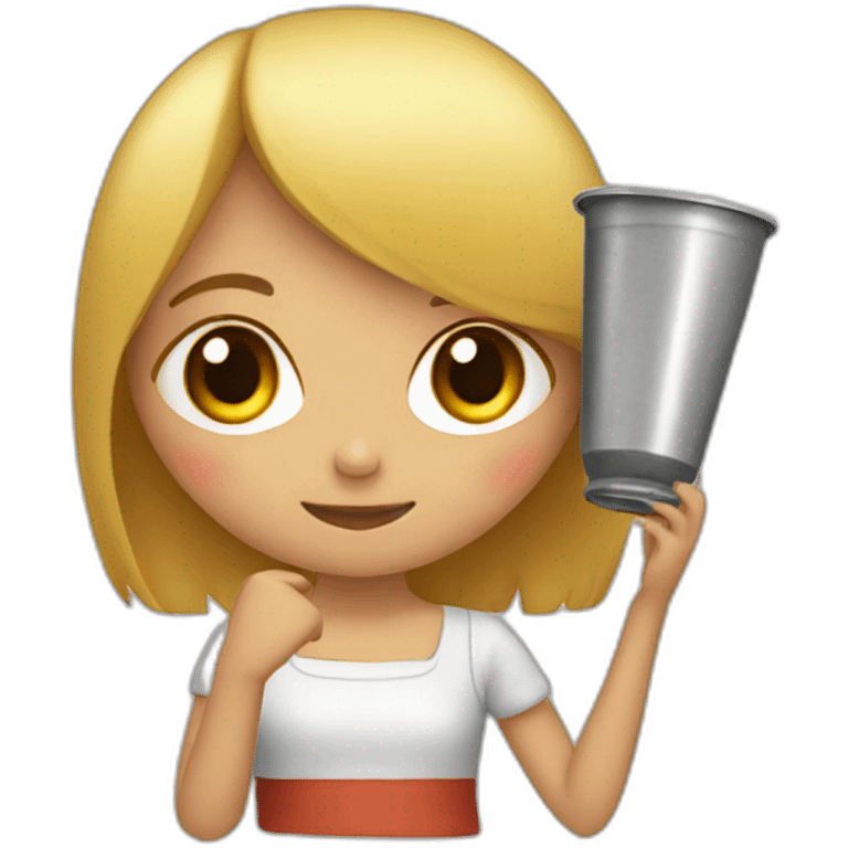 Niña tomando mate emoji