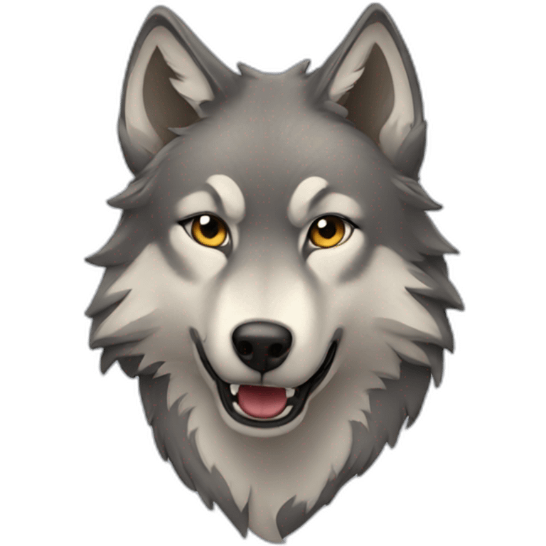 Wolf love emoji