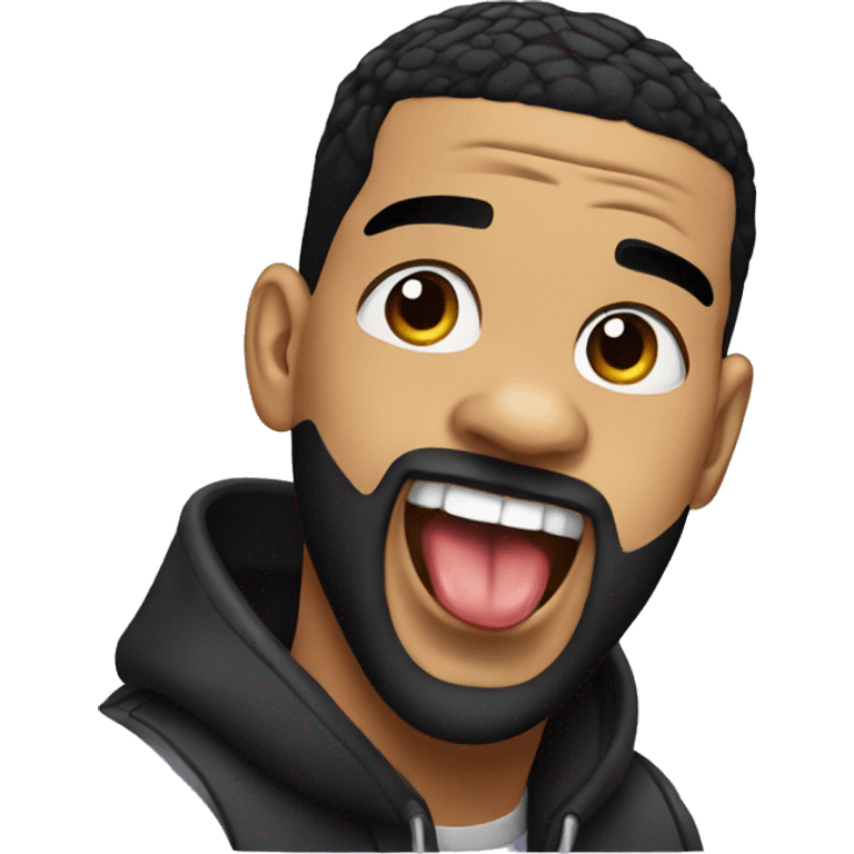 drake with his tounge out emoji