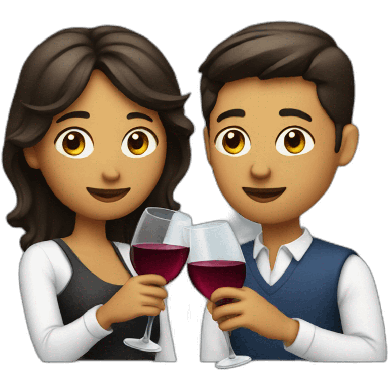 couple drinking wine emoji