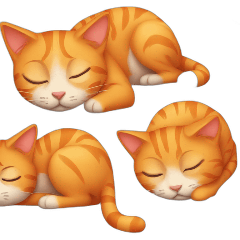 Sleepy orange cat emoji