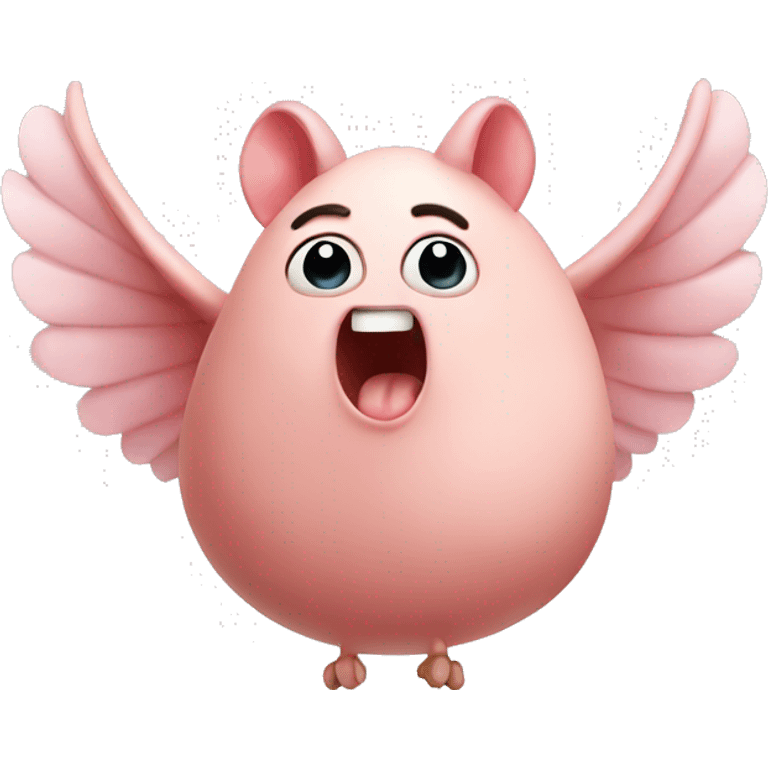 Ham with wings emoji