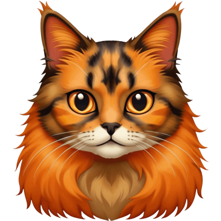 Longhair tortoiseshell cat  emoji