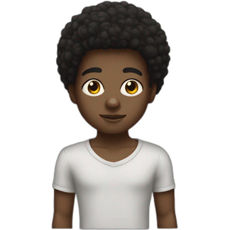 black boy afro hizr emoji