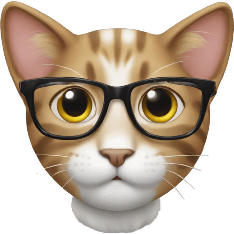 Cat playing with glasses emoji