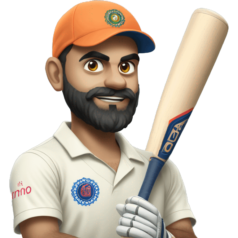 Virat Kohli with bat emoji