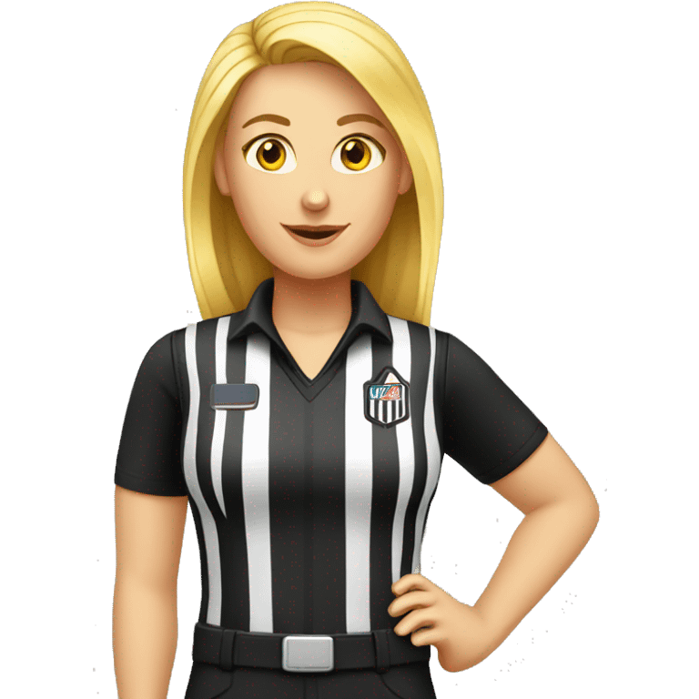 female basketball referee caucasian emoji