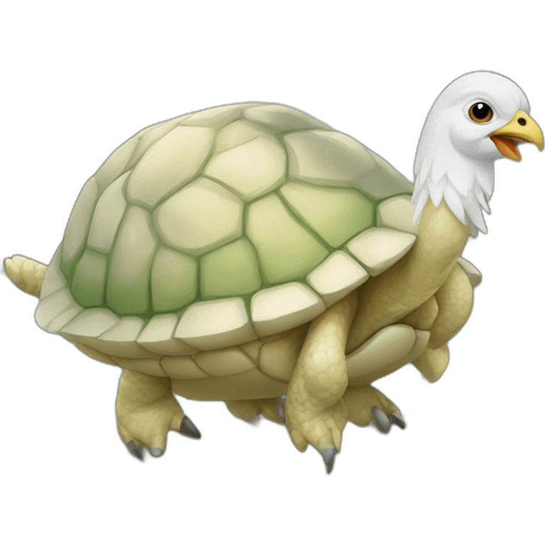 Tortuga y pollo abrazados emoji