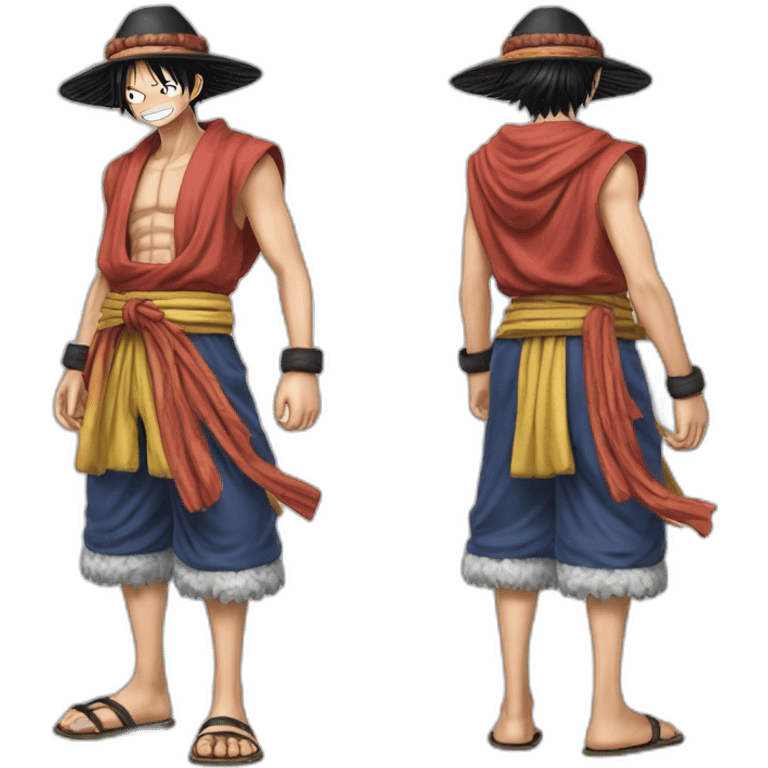 Luffy en tenue de wano  emoji