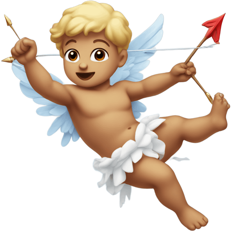 Baby cupid throwing down his arrows  emoji