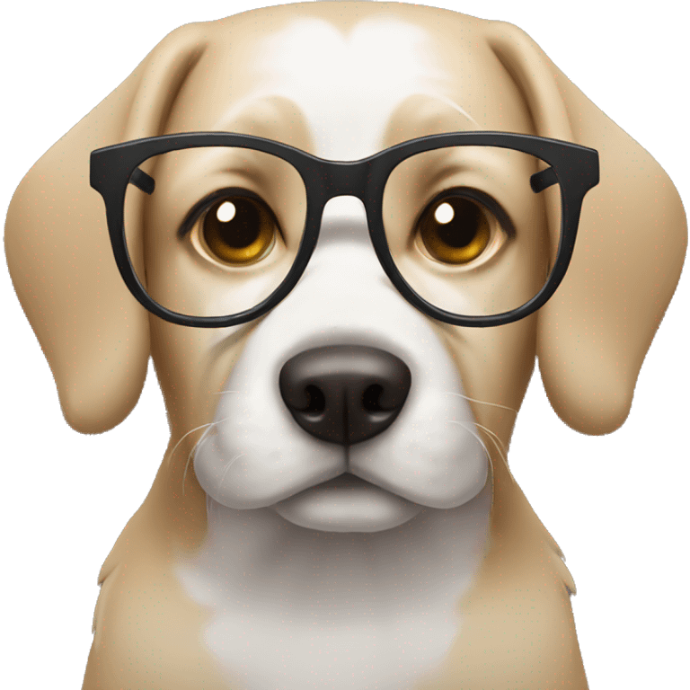 dog with glasses emoji