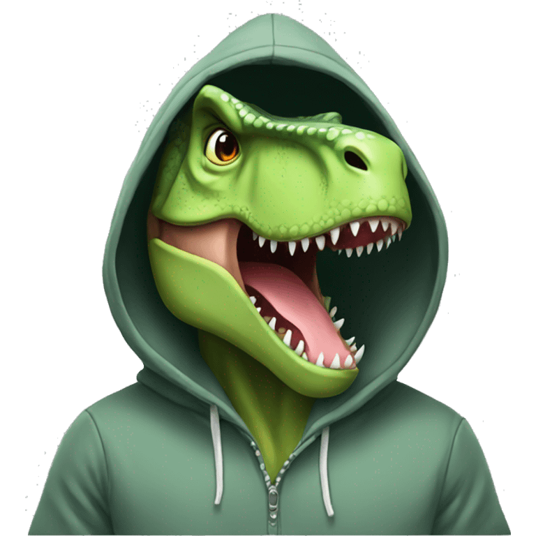 t rex in a hoodie emoji