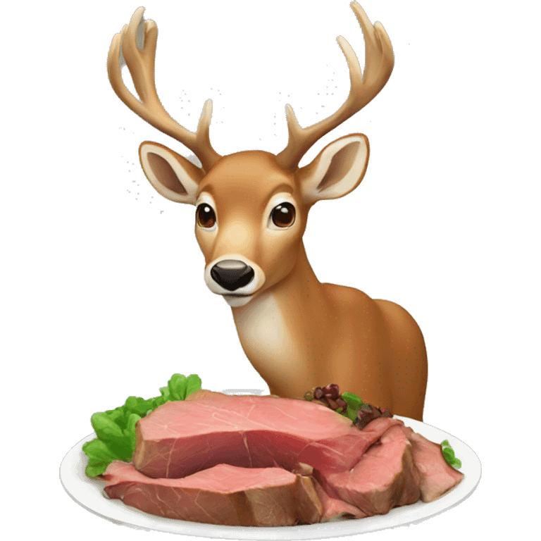 Deer eating venison  emoji