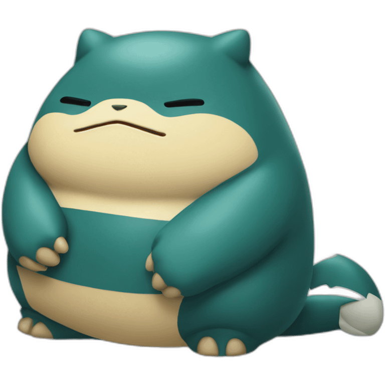 Snorlax on a computer emoji