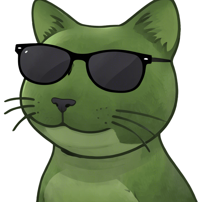 Cat with sunglasses emoji