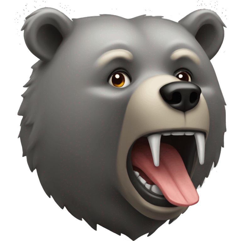 realistic-grey-bear-eating  emoji