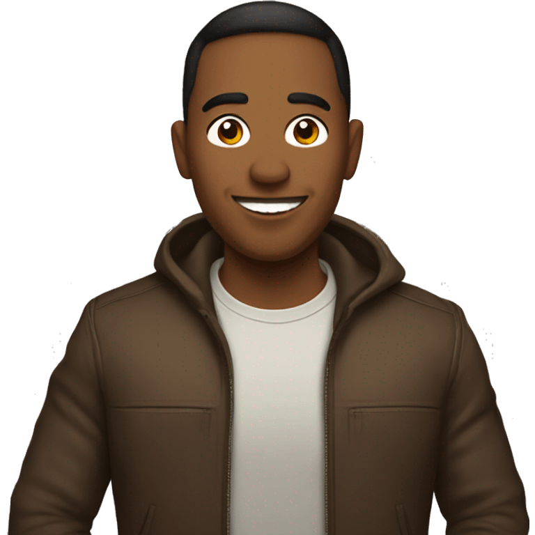 Brown dude inside tesla emoji