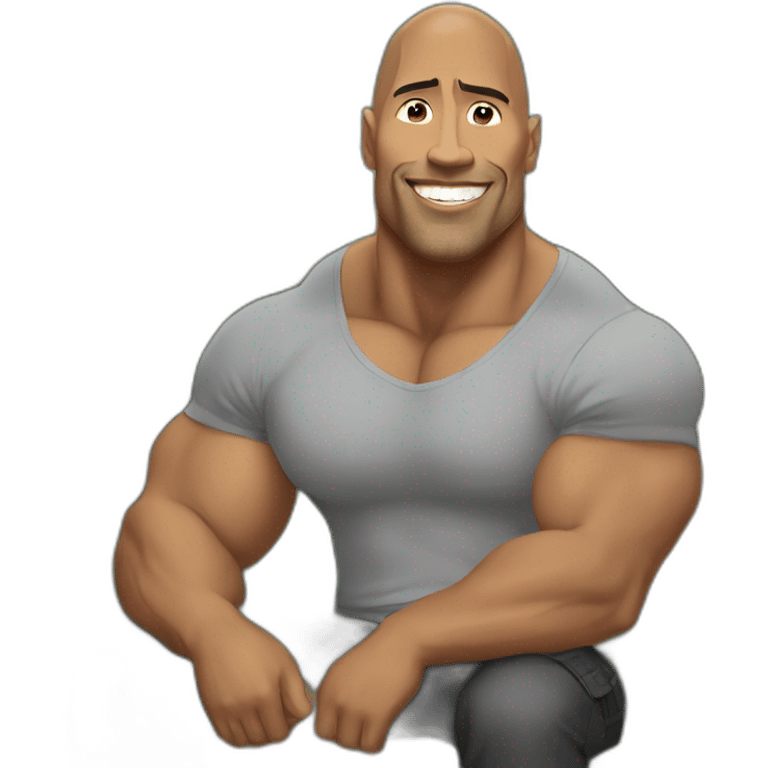 The rock sitting on a rock emoji