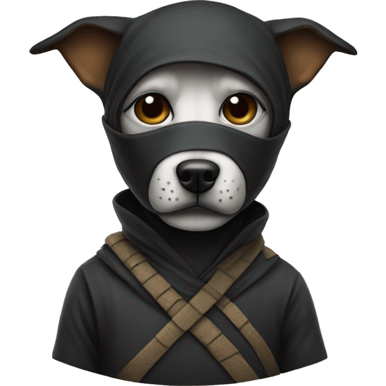 Ninja dog with mask emoji