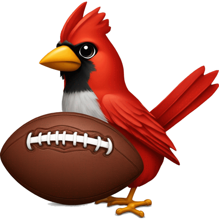 Cardinal with a football emoji