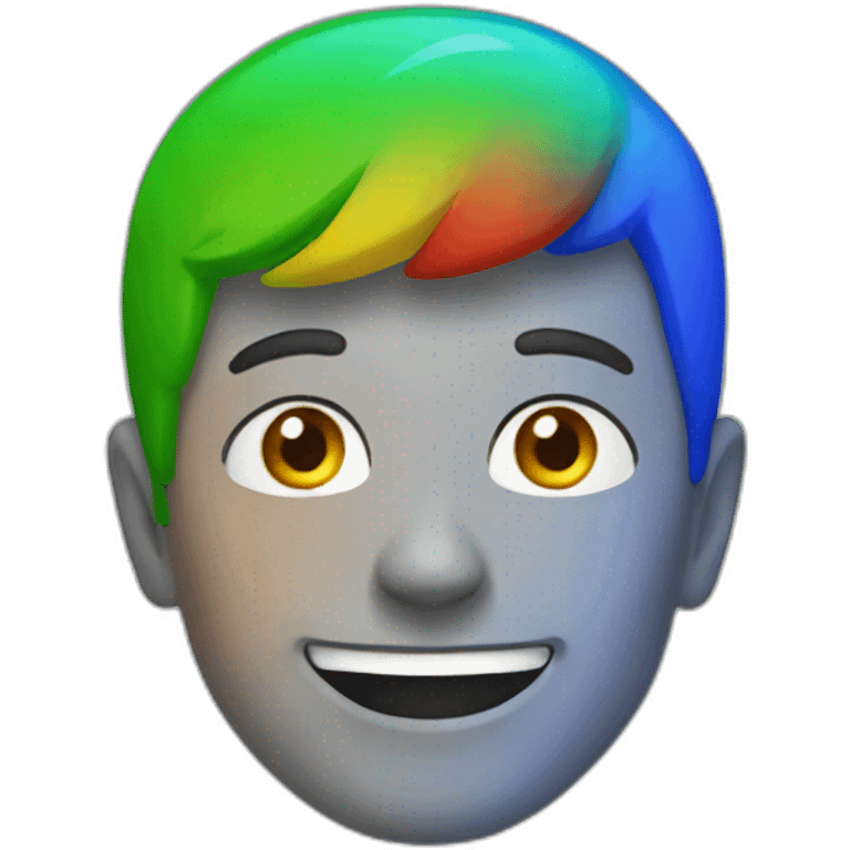 smile ")" with google colors emoji