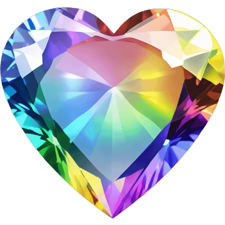 Heart shaped 56-carat rainbow diamond emoji