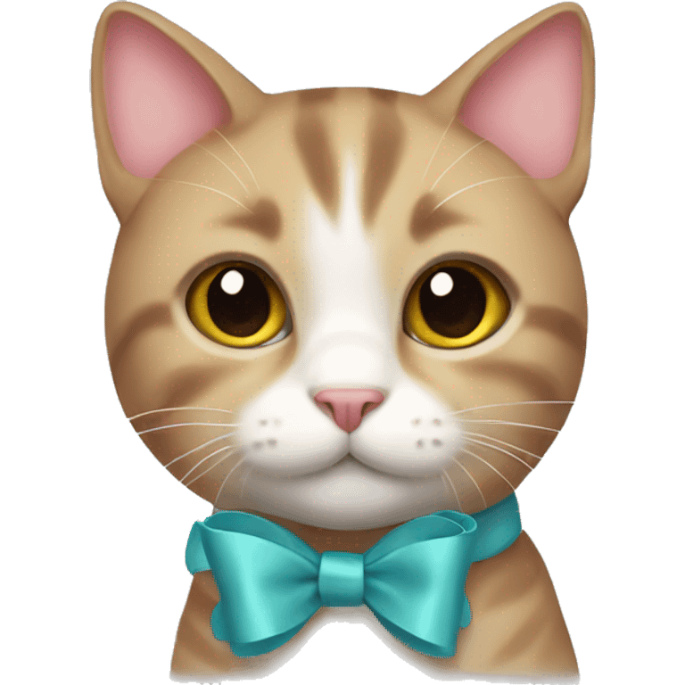 cat with a cute bow  emoji