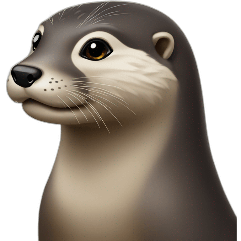 Loutre noire emoji