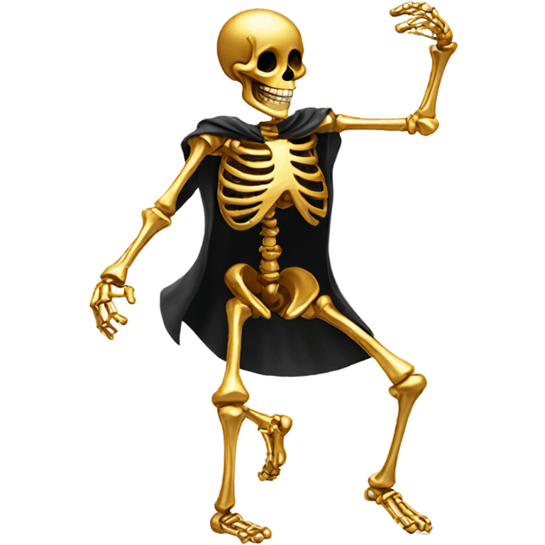 golden skeleton dancing emoji