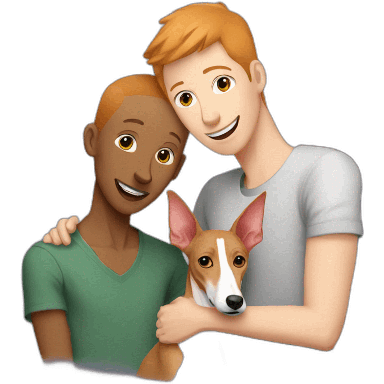 Podenco with two gay owners emoji