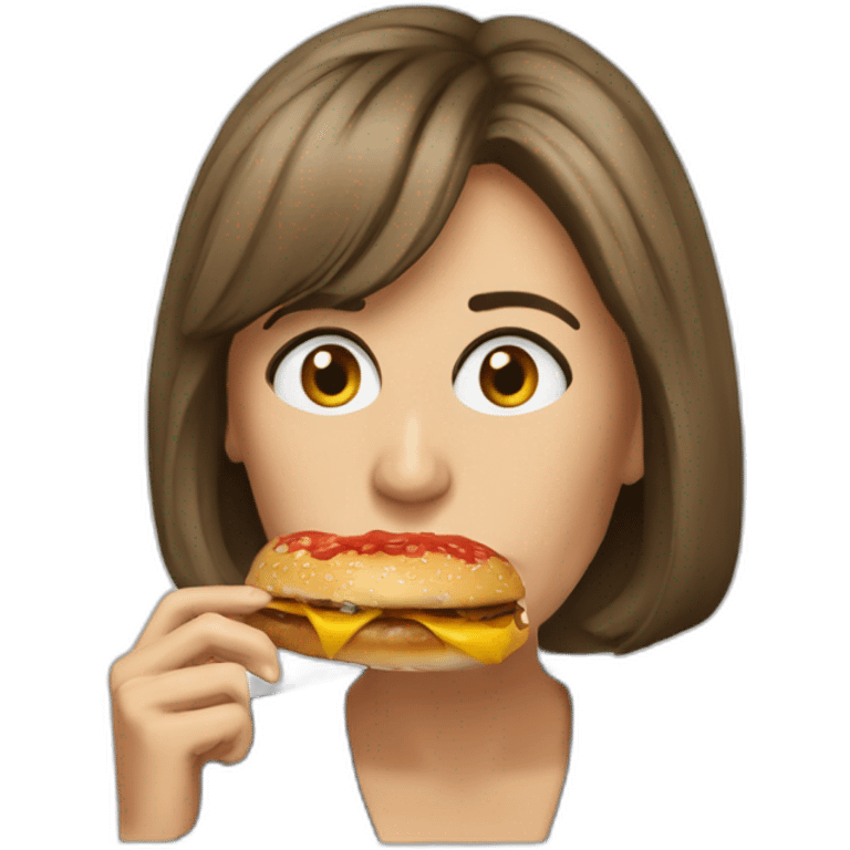 Emanuelle macron qui mange à macdo emoji