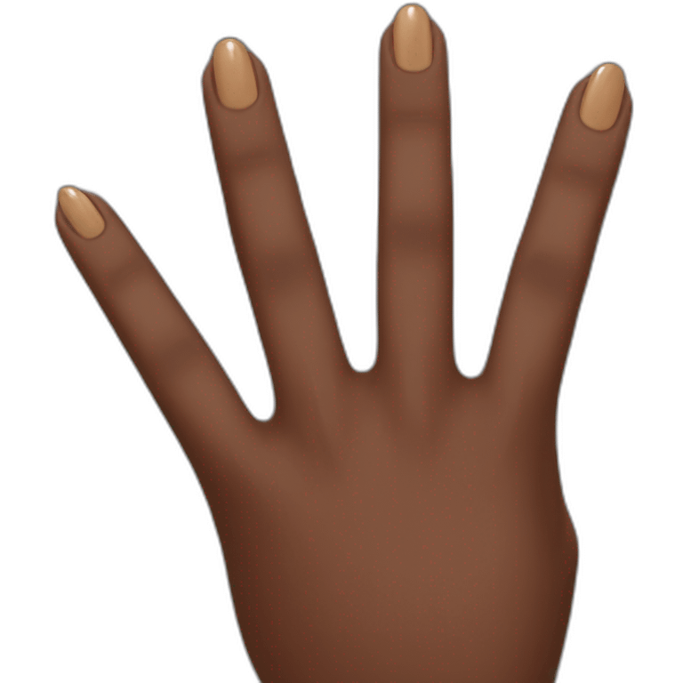 Paint on dark skin colour finger nail messed up emoji